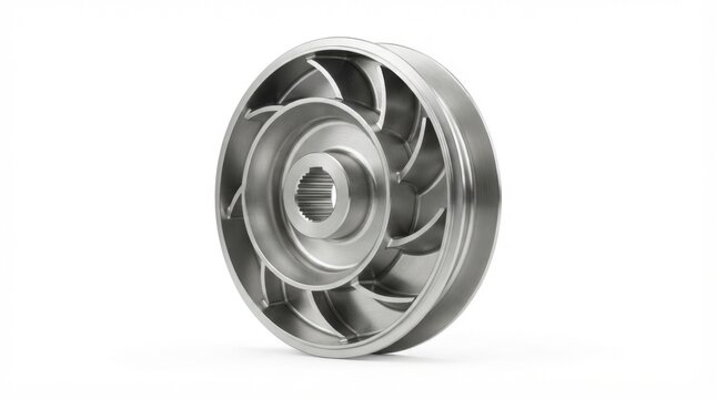 Precision machined metal pump impeller for industrial fluid handling and centrifugal water pump system performance
