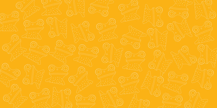 Golden Yellow Seamless Frog Pattern Background