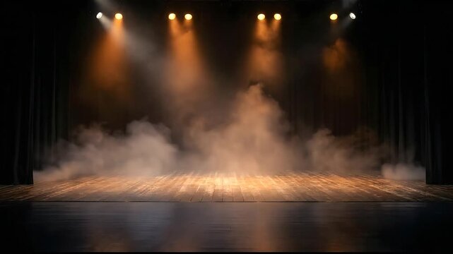 Stage Spotlights and Smoke