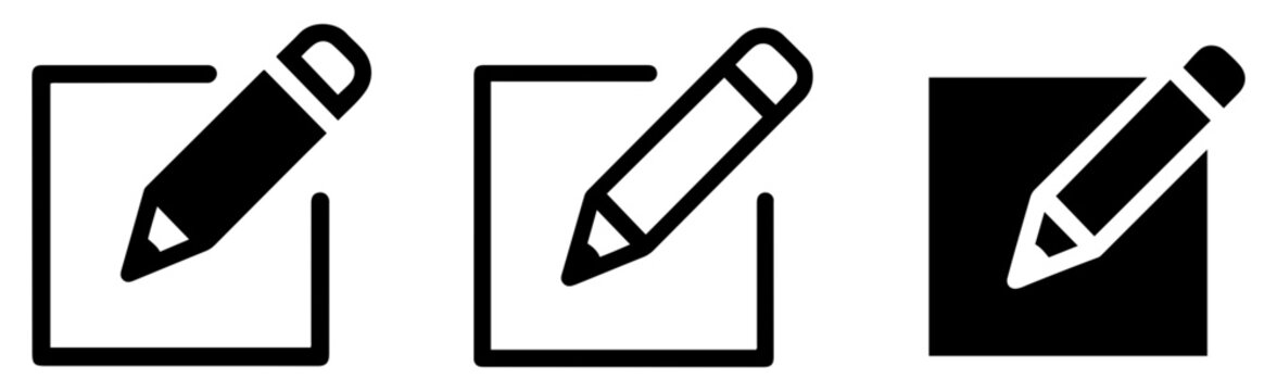 edit pen document icon set