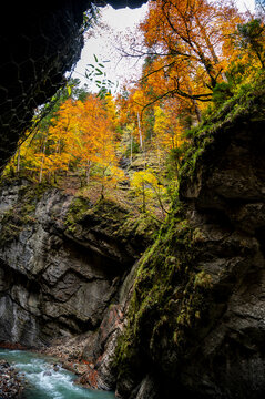 Die Partnachklamm im Reintal nahe Garmisch-Partenkirchen