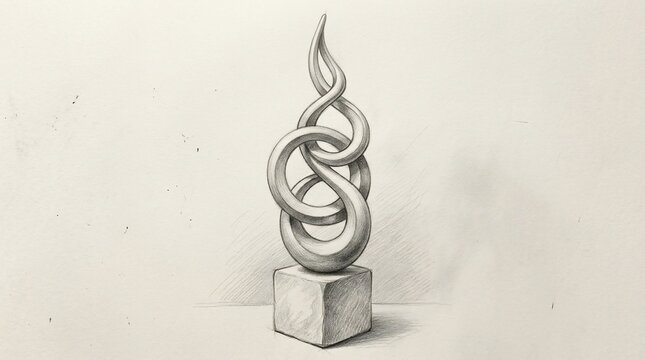 Abstract sculpture sketch