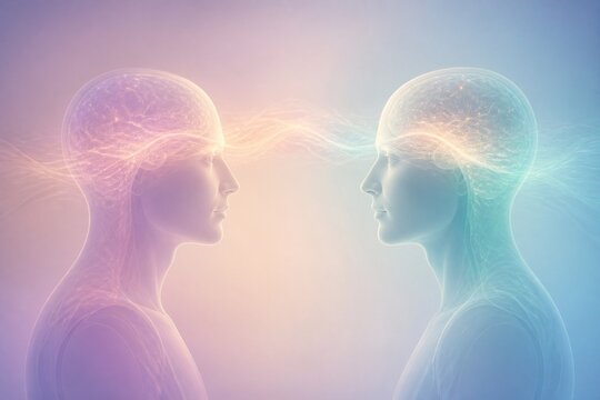 Therapeutic Mind Connection With Glowing Synapses and Calming Pastel Energy