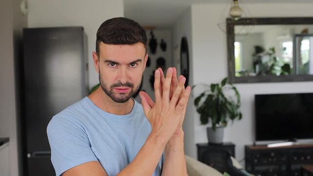 Man planning an evil revenge 