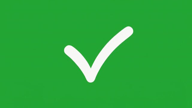 Green Checkmarks appearing on black and green background motion graphic with cinematic motion