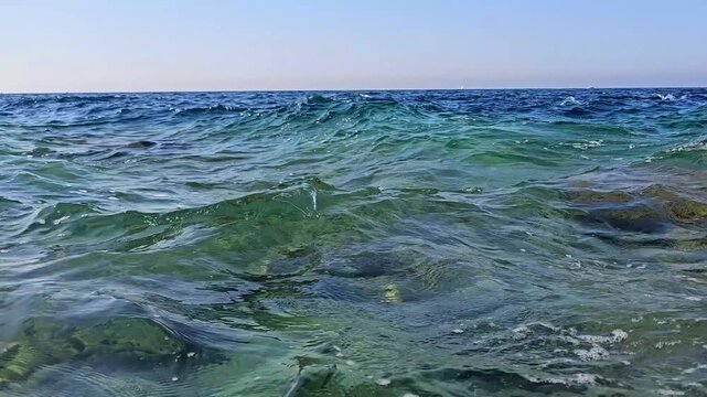 Dynamic movement of sea waves