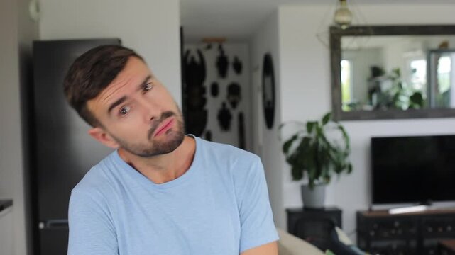 Confused Man Tilting Head Like Dog
