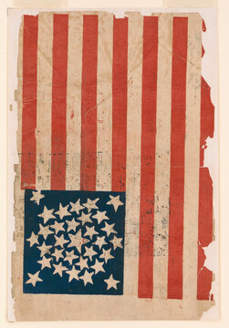 American flag banner illustration.