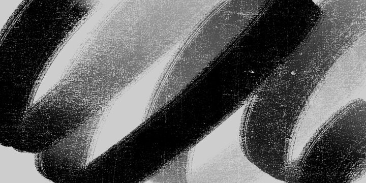 Black and white rough textured grunge charcoal large scribbles abstract modern background illustration