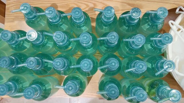 Cosmetic Product Bottles on Supermarket Shelf &ndash; Beauty and Skincare Containers