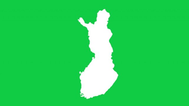 Finland wiggle animation map loop green background