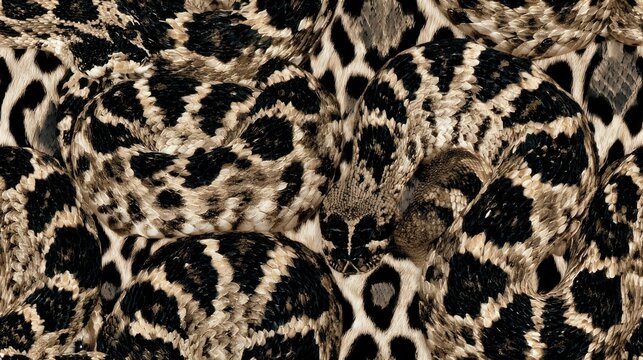 seamless pattern snake skin texture pattern brown black beige viper python scale background animal print realistic reptile leather texture repeating background fabric design wallpaper macro texture