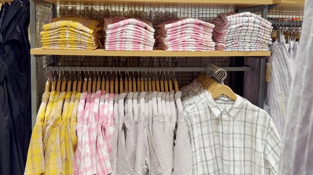 Assorted Casual Clothes on Store Racks
