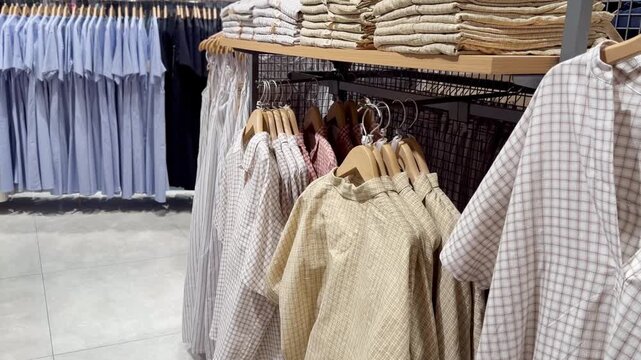 Assorted Casual Clothes on Store Racks