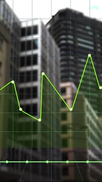 Animation of graphs over cityscape