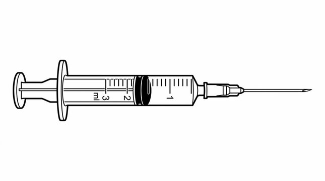 Medical syringe illustration