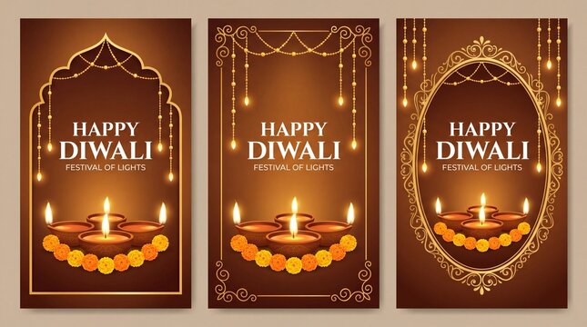 Happy Diwali - festival of lights colorful poster template design with decorative diya lamp. vector illustration. Indian festival of lights Happy Diwali, holiday Background, Diwali celebration