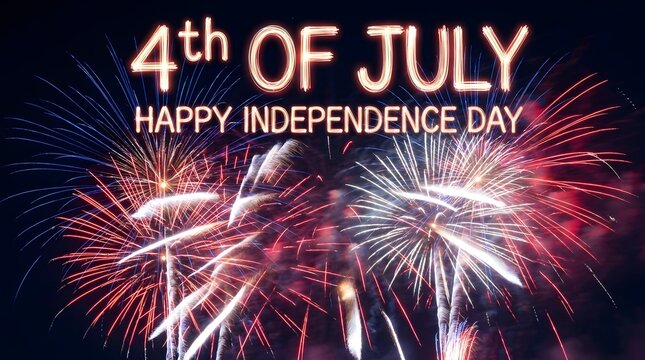 Spectacular fourth of july fireworks display illuminating a dark night sky