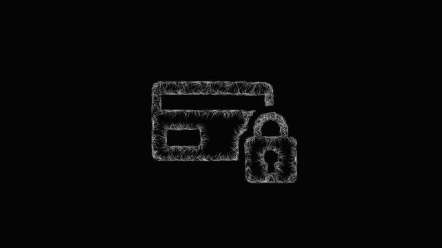 Sketch secure payment lock icon animation - smooth progressive reveal