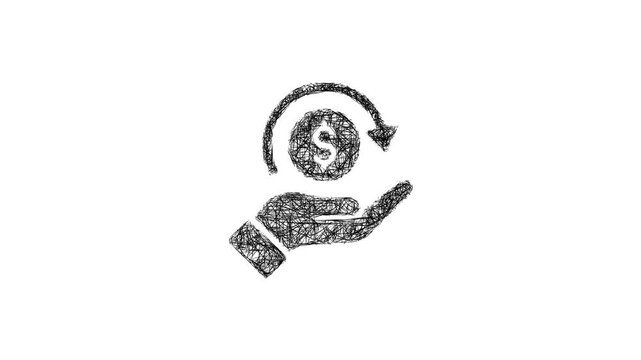 Sketch refund terms icon animation - smooth progressive reveal