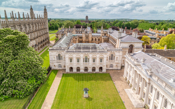 Elevated View of King's College and Chapel, Cambridge, England