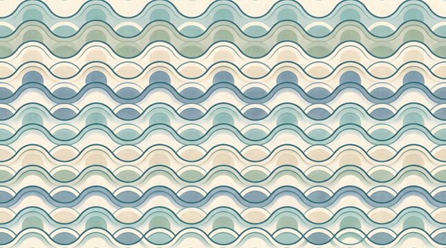 Semicircles arranged into repeating scalloped waves Background