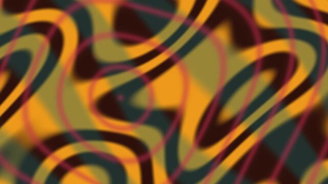 Retro Psychedelic Wave Background This seamless loop features colorful wave patterns moving fluidly across the screen. Ideal for use in live visuals, concerts, and LED screens to create an engaging a