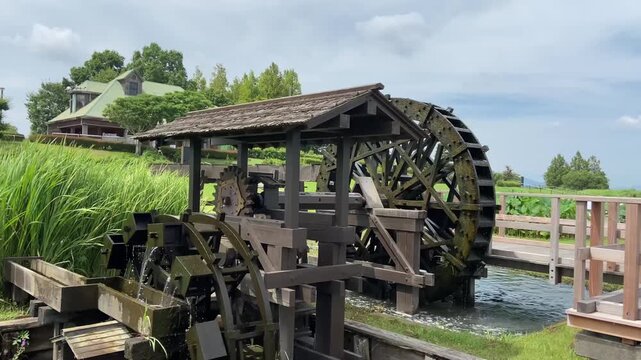 old wooden mill