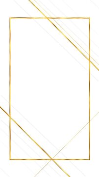 Minimal frame combines polished golden borders, diagonal accents, depth, copy space. elegant advertisements business slides, event announcements, logo reveals, premium cards, modern motion backgrounds