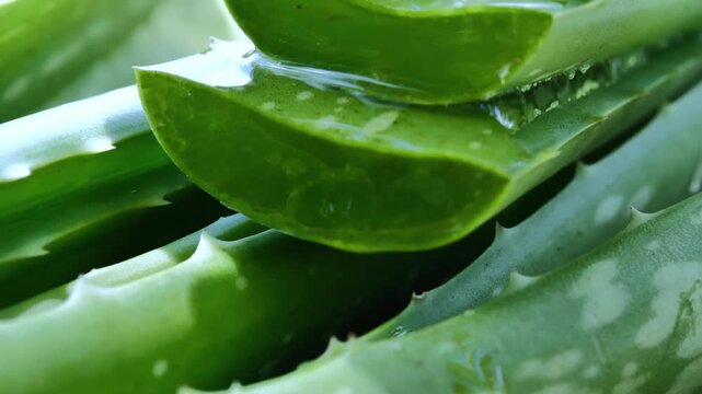 Fresh Juicy Aloe Vera Leaf	