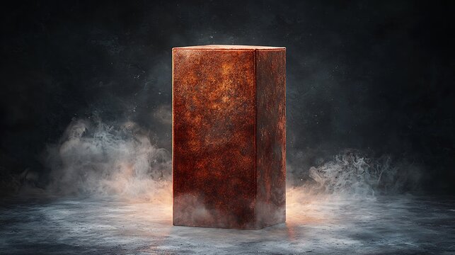 Rusty block in smoky setting
