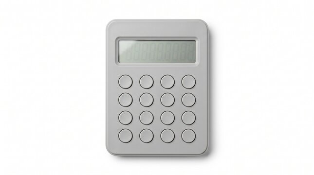 Calculator Keypad Isolated on White Background, Digital Cell Phone Style Calculator for Business, Office, Finance, Accounting, Mathematics and Everyday Calculations:::
