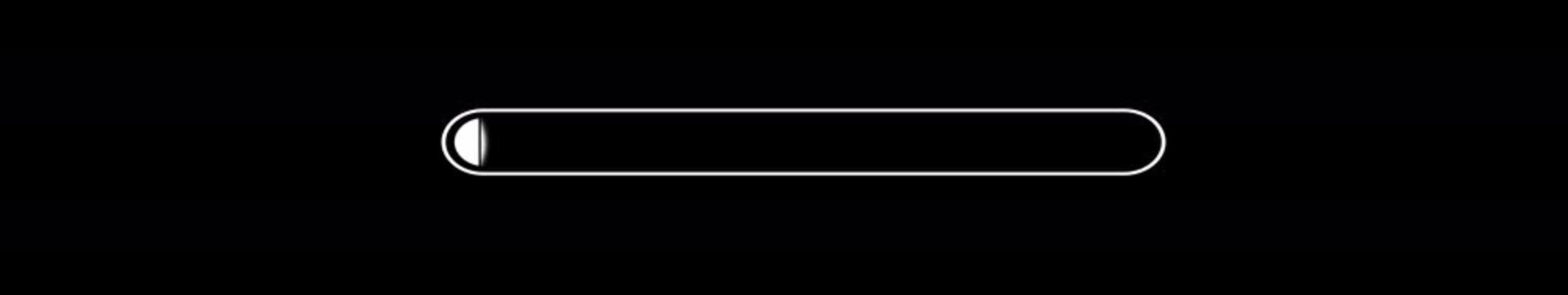 Segmented Progress Bar Animation on Black Background. Download Progress, Preloader Animation Web Design Template. Seamless Loop Animation in 4K Ultrawide with Alpha Channel.
