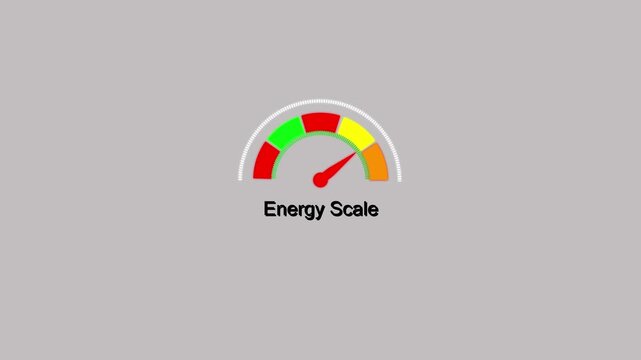 4k,Decibel meter showing medium level with red yellow and green zones.  motion animation on a transparent background alpha channel.