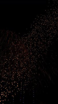 Tourist floating sky lanterns in Loy Krathong festival , Chiang Mai ,Thailand.