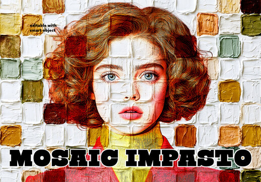 Mosaic Impasto Paint Effect