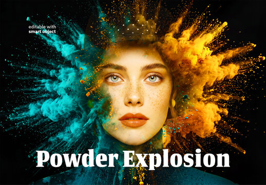 Powder Explosion Photo Effect