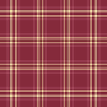 Premium background pattern fabric, basic vector check texture. Mix seamless tartan textile plaid in red and orange colors.