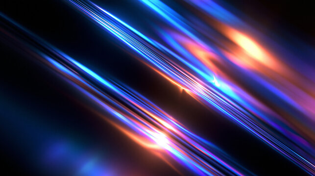 Futuristic Glowing Light Streaks Motion Abstract Background