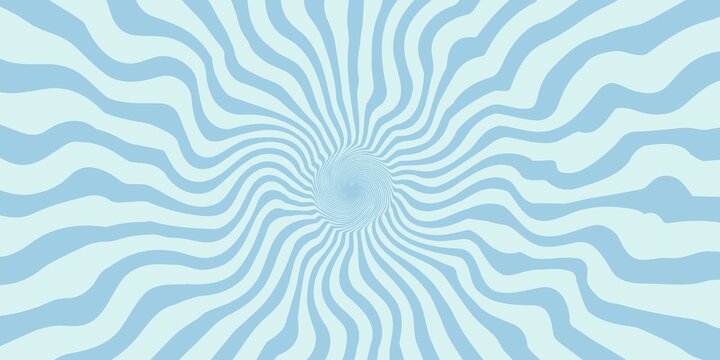 Abstract Blue Spiral Wave Background with Flowing Wavy Lines and Swirl