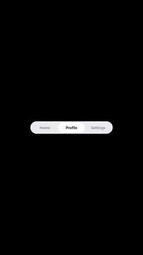 UI tab switch navigation animation vertical, segmented control alpha