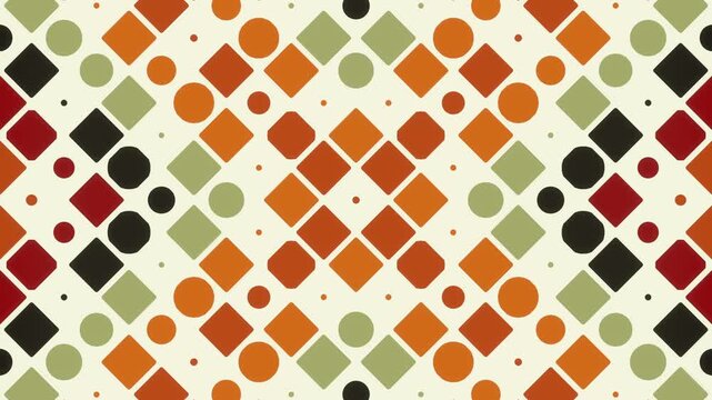 Mid Century Diagonal Geometric Pulsing Shapes Loop