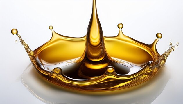 oil drop on white background