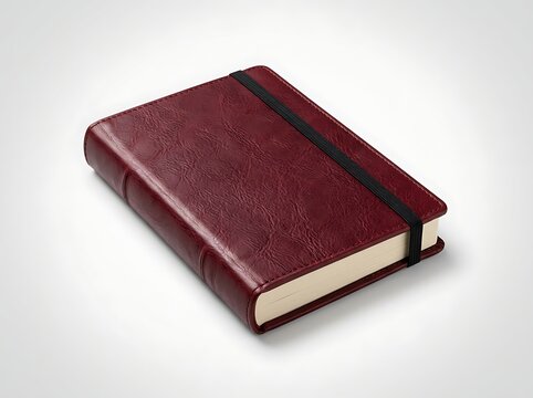 Classic Burgundy Leather Journal with Elastic Closure