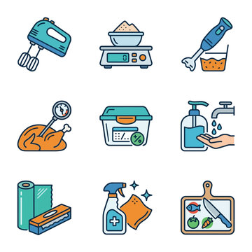 Kitchen Appliances and Food Preparation Tools Collection.