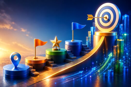 goal setting personal development strategy, effective goal setting concept, SMART goals planning method, personal goal achievement strategy, goal planning and motivation, setting clear achievable goal