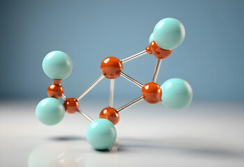 Fototapeta premium Molecular structure model chemistry and science education research and development atom bonds and chemical compounds