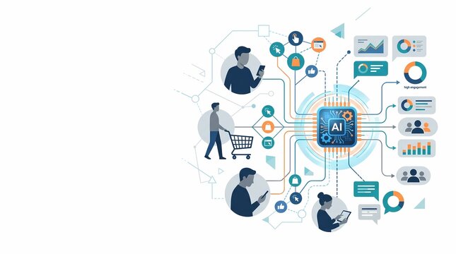AI technology transforming customer data analytics and business strategy visualization