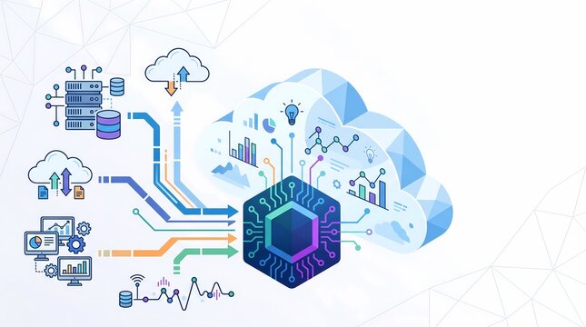 Artificial Intelligence Data Integration and Cloud Analytics System Network