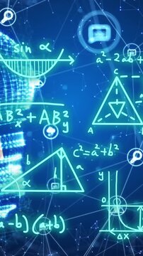 Animation of light bulb, connections and data processing